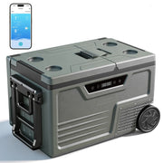 Przenośna lodówka z zamrażalnikiem Foursun 21 l/25 l/35 l/45 l/55 l z kompresorem i sterowaniem za pomocą aplikacji Bluetooth, do kempingu, podróży, domu, zasilanie DC 12 V/24 V i AC 100–240 V