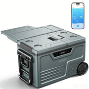 Przenośna lodówka z zamrażalnikiem Foursun 21 l/25 l/35 l/45 l/55 l z kompresorem i sterowaniem za pomocą aplikacji Bluetooth, do kempingu, podróży, domu, zasilanie DC 12 V/24 V i AC 100–240 V