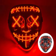 Maska z filmu „Oczyszczenie” na Halloween – 10 kolorów, maski LED dla mężczyzn i kobiet