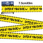 Taśma ostrzegawcza do dekoracji na Halloween, 7,5 cm × 9 m – taśma z napisem „CAUTION WARNING” do domów strasznych na Halloween, do wnętrz i na zewnątrz, materiały do dekoracji DIY