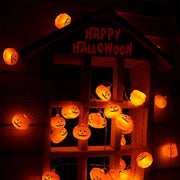 Łańcuch świetlny z dyniami 3D, 10/20 diod LED, tworzący atmosferę Halloween – lampka dekoracyjna zasilana bateryjnie, do domu, sypialni i na imprezy