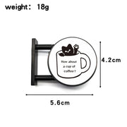 Magnes na lodówkę w stylu retro z motywem kawiarni, świecący magnes na lodówkę w kształcie miniaturowej tablicy, kreatywna ozdoba magnetyczna do kącika kawowego, do domu