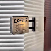 Magnes na lodówkę w stylu retro z motywem kawiarni, świecący magnes na lodówkę w kształcie miniaturowej tablicy, kreatywna ozdoba magnetyczna do kącika kawowego, do domu