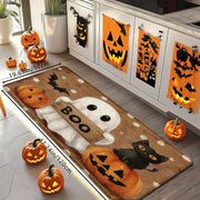 Dywanik z motywem dyni i duchów na Halloween – dywanik kuchenny, łazienkowy, do salonu, na sofę, wycieraczka, dywaniki przy łóżku – dekoracja wnętrz