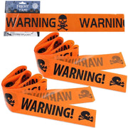 Taśma ostrzegawcza do dekoracji na Halloween, 7,5 cm × 9 m – taśma z napisem „CAUTION WARNING” do domów strasznych na Halloween, do wnętrz i na zewnątrz, materiały do dekoracji DIY