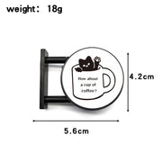 Magnes na lodówkę w stylu retro z motywem kawiarni, świecący magnes na lodówkę w kształcie miniaturowej tablicy, kreatywna ozdoba magnetyczna do kącika kawowego, do domu