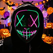 Maska z filmu „Oczyszczenie” na Halloween – 10 kolorów, maski LED dla mężczyzn i kobiet