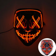 Maska z filmu „Oczyszczenie” na Halloween – 10 kolorów, maski LED dla mężczyzn i kobiet
