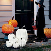 Zestaw 7 sztuk sztucznych dyń – dekoracja na Halloween, do umieszczenia na dworze lub jako element wystroju wnętrz