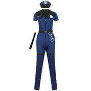 Strój funkcjonariuszki policji drogowej dla dorosłych na Halloween, cosplay policjantki, kostium na imprezę przebieraną