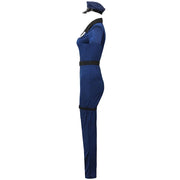 Strój funkcjonariuszki policji drogowej dla dorosłych na Halloween, cosplay policjantki, kostium na imprezę przebieraną